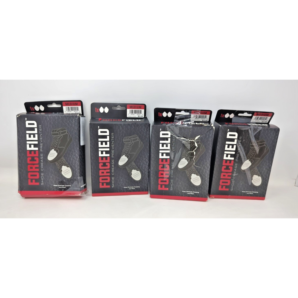 NEW 4 Pack Forcefield Crease Preventer Shoe and Boot Toe Guards Medium